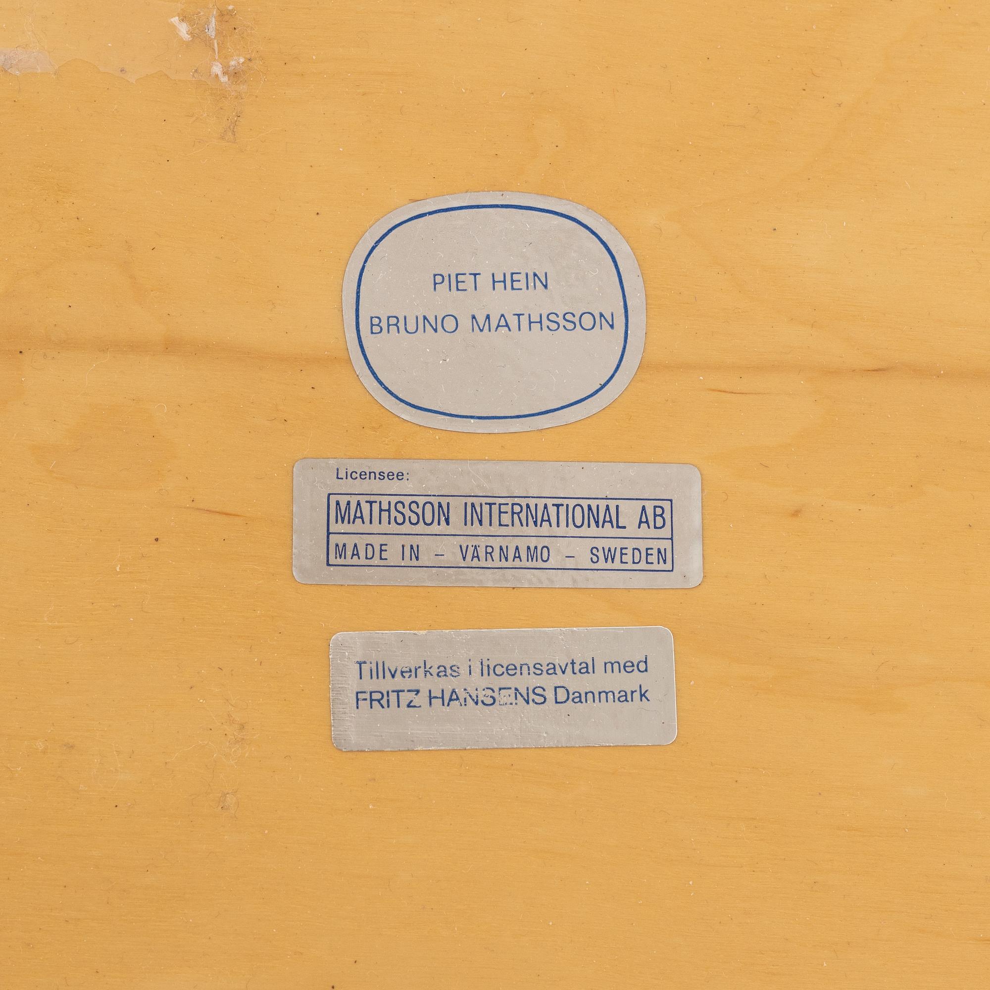 Bruno Mathsson & Piet Hein, matbord, "Superellips", Mahsson International, Värnamo.