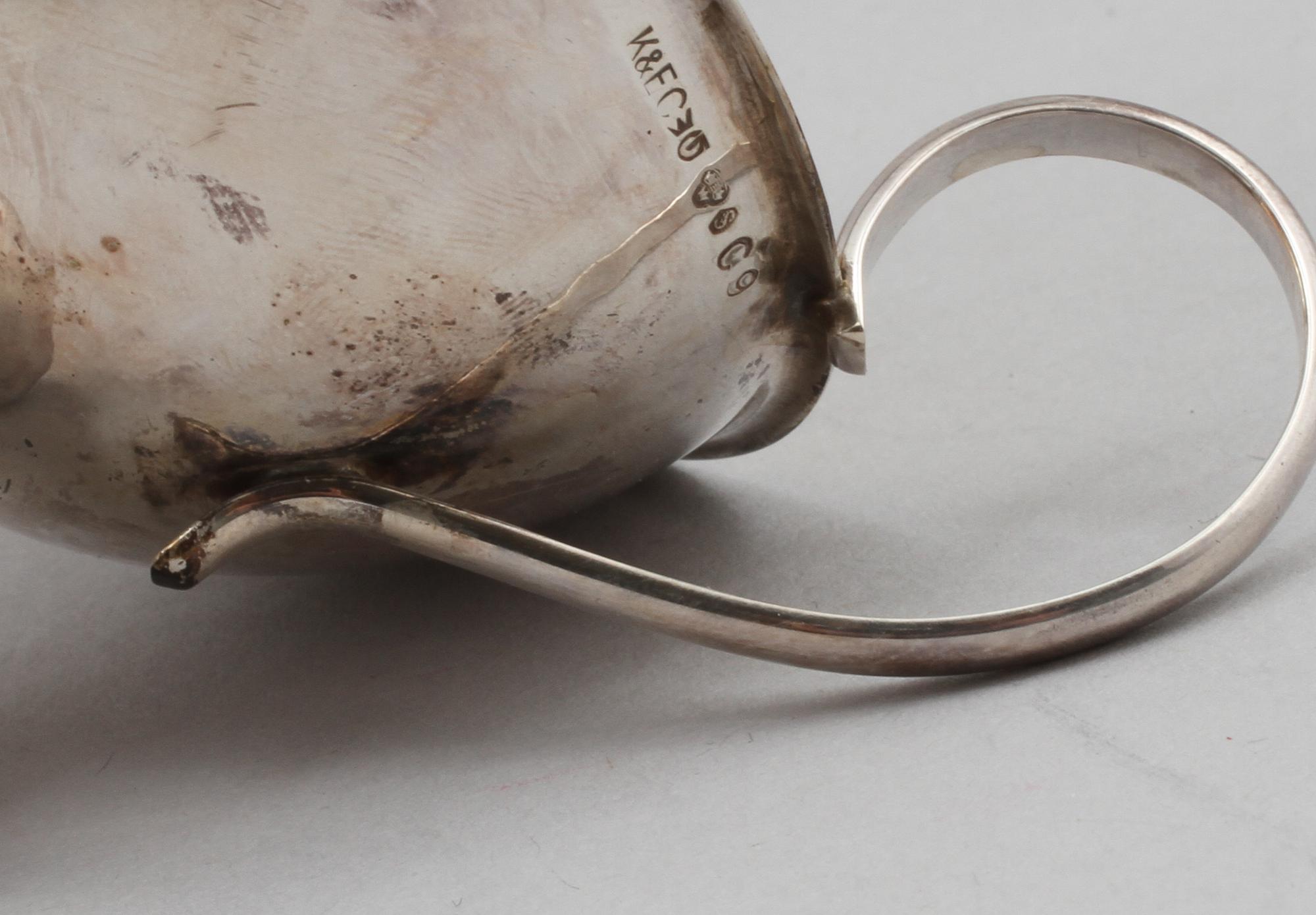 PUNCHKOPPAR, 6 st, silver, K & EC, Göteborg, 1951-1953. Vikt 181 g.