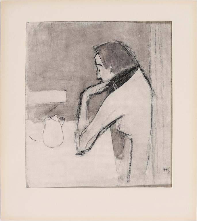 HELENE SCHJERFBECK, mapp, 48st reproduktioner, Gotthard Johansson, numrerad 345/500, Nordisk Rotogravyr Stockholm 1945.