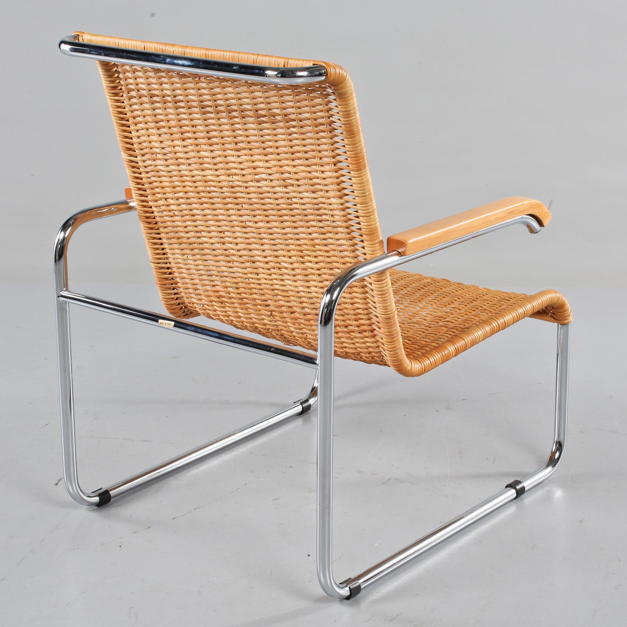 FÅTÖLJ, efter Marcel Breuer, Italien, 1970/80-tal.