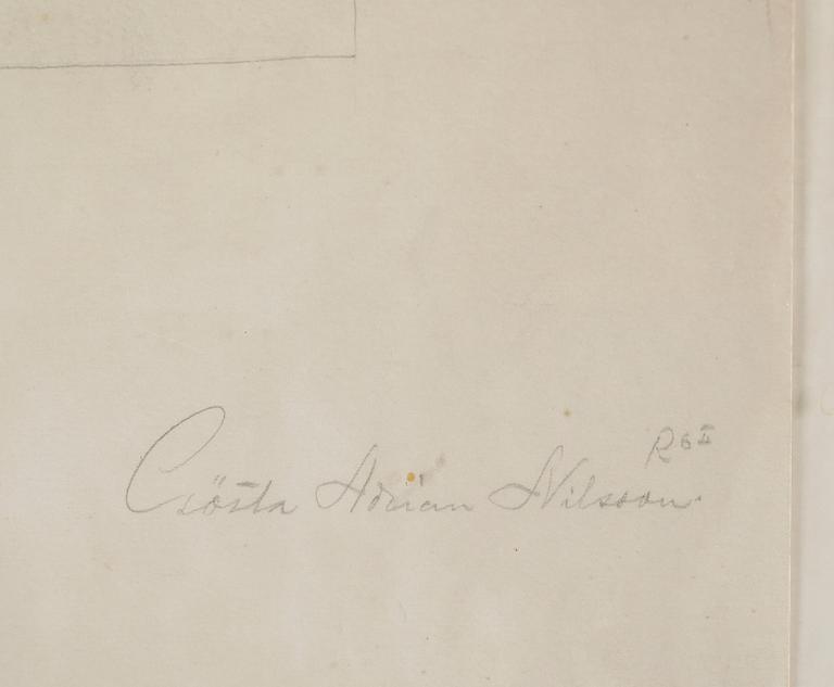 GÖSTA ADRIAN-NILSSON, blyertsteckning, signerad.