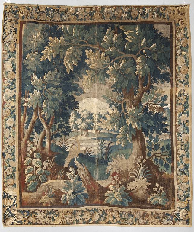 A tapestry, "Verdure", tapestry weave, 270 x 225 cm, Flanders 17th century.