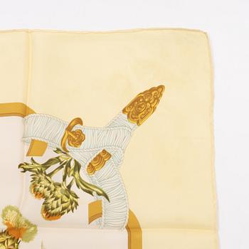 Hermès, a 'Regina' silk scarf.