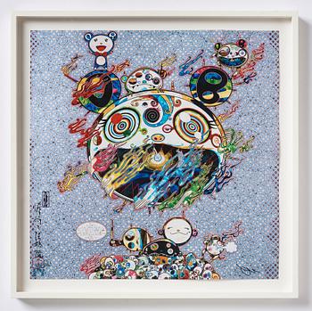 Takashi Murakami, offset lithograph in colour. Signed and numbered 60/300.