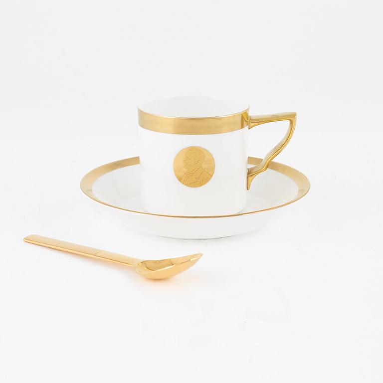 Karin Björquist, coffee cups 16 pcs and spoons 12 pcs, "Nobel", Rörstrand, late 20th century.