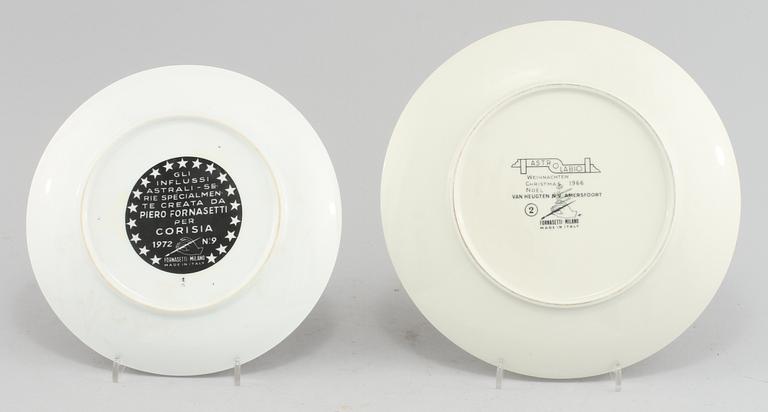 FAT, 2 st, porslin, Piero Fornasetti, Milano Italien 1966/72.