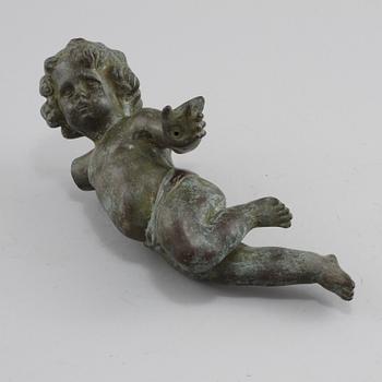 DEKORELEMENT, patinerad metall, 1900-tal.