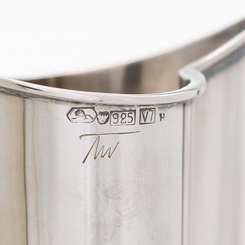Tapio Wirkkala, vas, sterlingsilver och palisander, TW 228, "Liekki" (Flamma), Kultakeskus, Tavastehus.