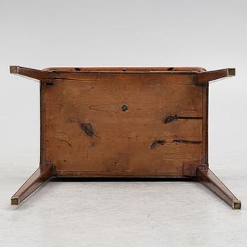 A late gustavian mahogany table, late 18th century.