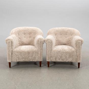 Armchairs, a pair, Swedish Modern, 1940s.