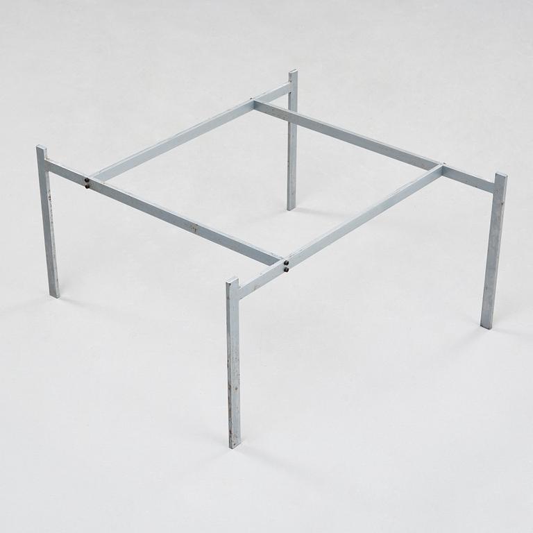 Poul Kjaerholm, a 'PK-61' steel and black stone top table, E Kold Christensen, Denmark 1960's.