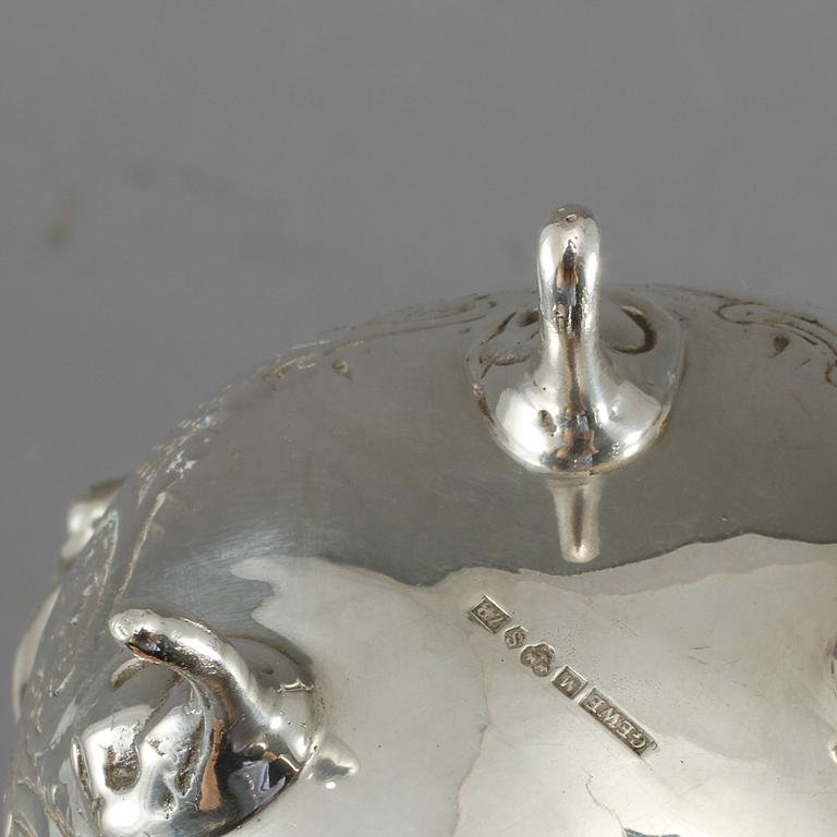 PARTI SILVER, 5 delar, bla Gewe, 1900 -tal. Vikt 576 g.