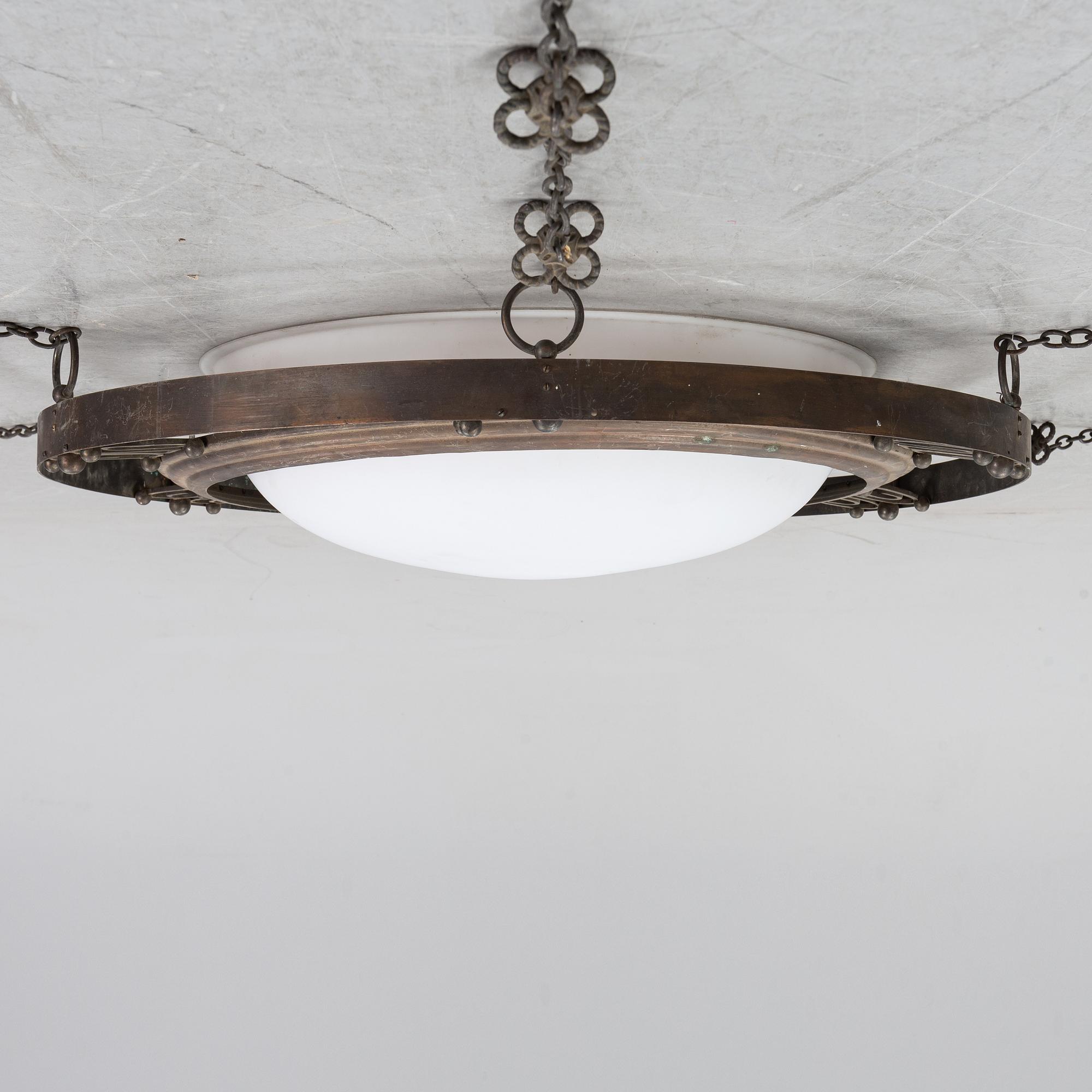 Hanging lamp, probably 1920's.