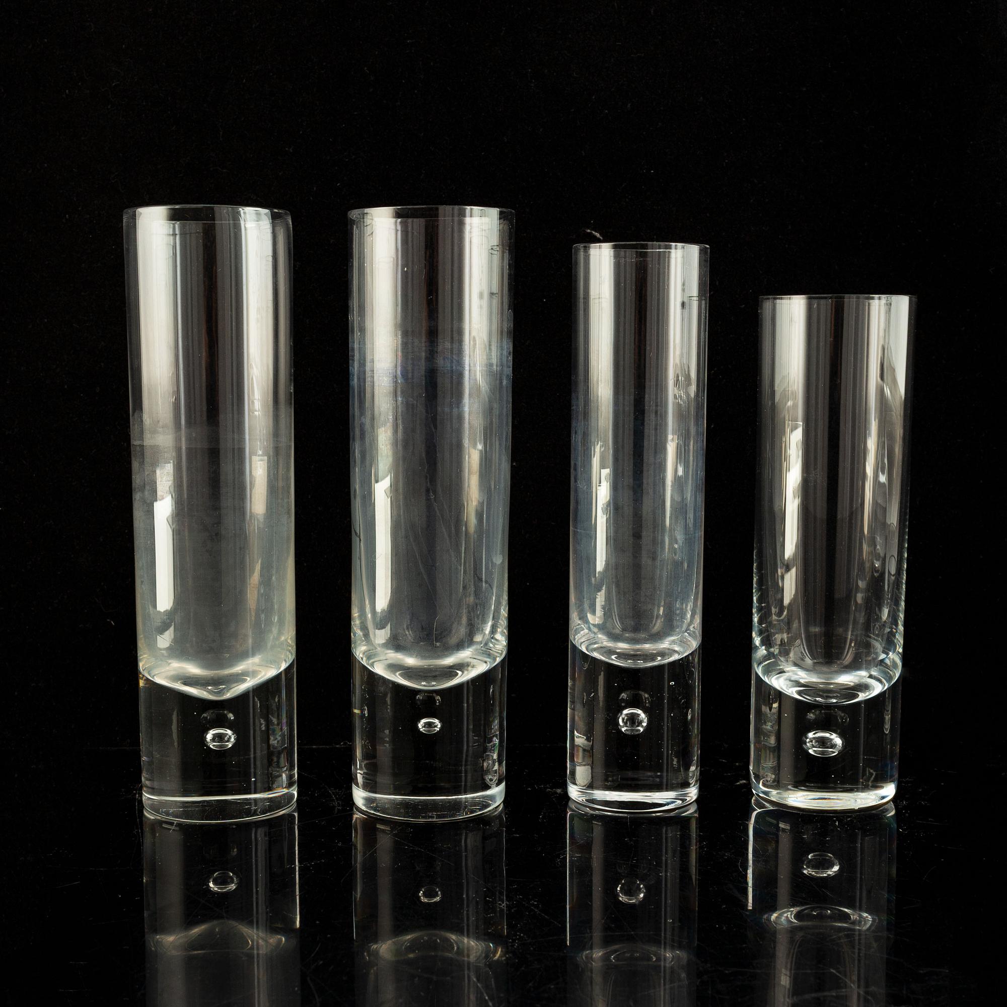 68 'Pippi' glasses, Walter Hickman, Kosta.