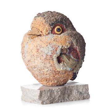 99. Tyra Lundgren, a stoneware sculpture of a bird, Sweden, dated 1967.