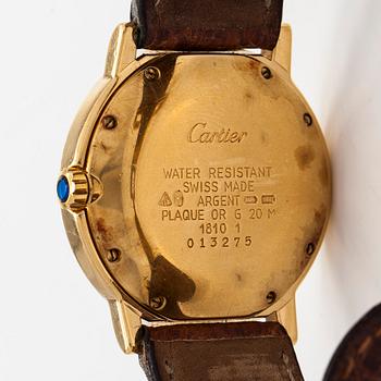 Cartier, Must de Cartier Ronde, 33 mm, gilded silver, quartz, sapphire crystal, 2000.
