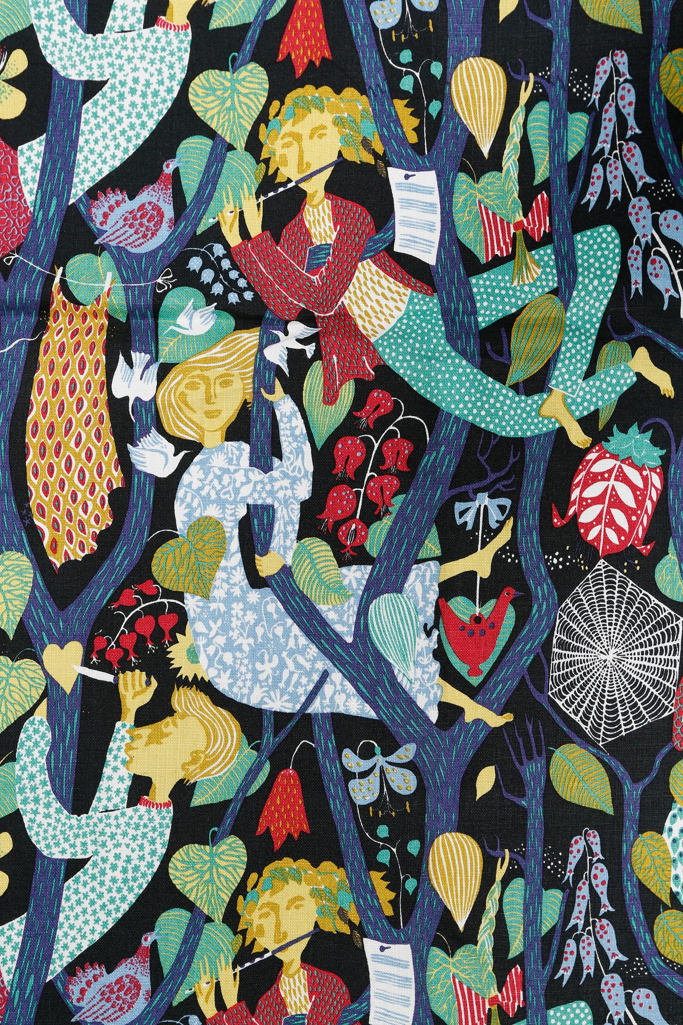 A pair of curtains designed by Stig Lindberg for Ljungbergs textiltryck, second half of the 20th century.