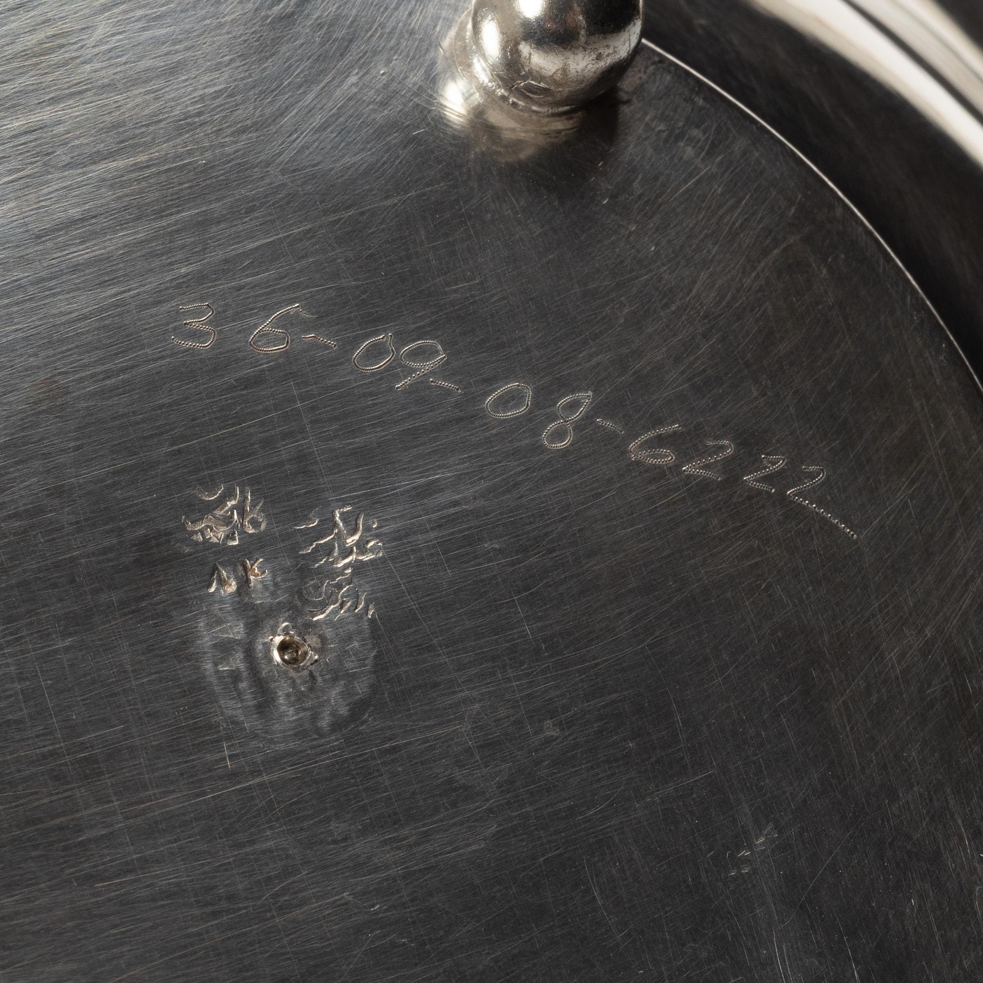 Skålar, två stycken, silver, Persien (Iran), 1900-tal.