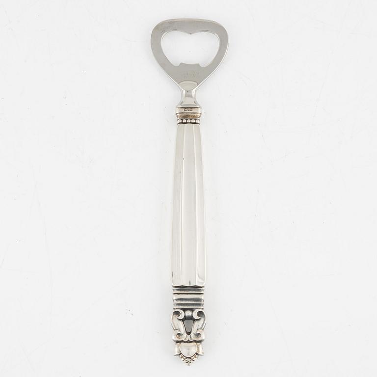 A sterlingsilver bottle opener, "Konge", Johan Rodhe for Georg Jensen.