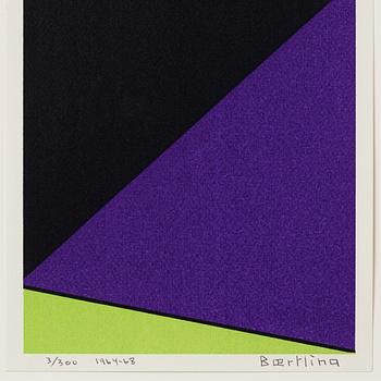 Olle Baertling, silkscreen in colours, 1964-68, signed 3/300.