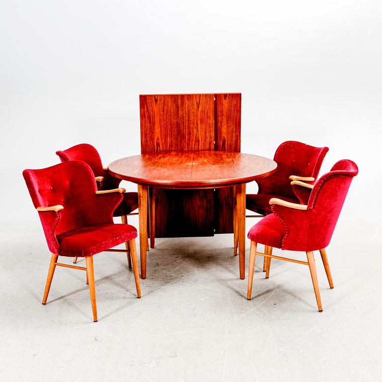 A mid 1900s fice pcs teak dining set.