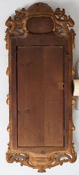 A Swedish Rococo mid 18th century mirror.