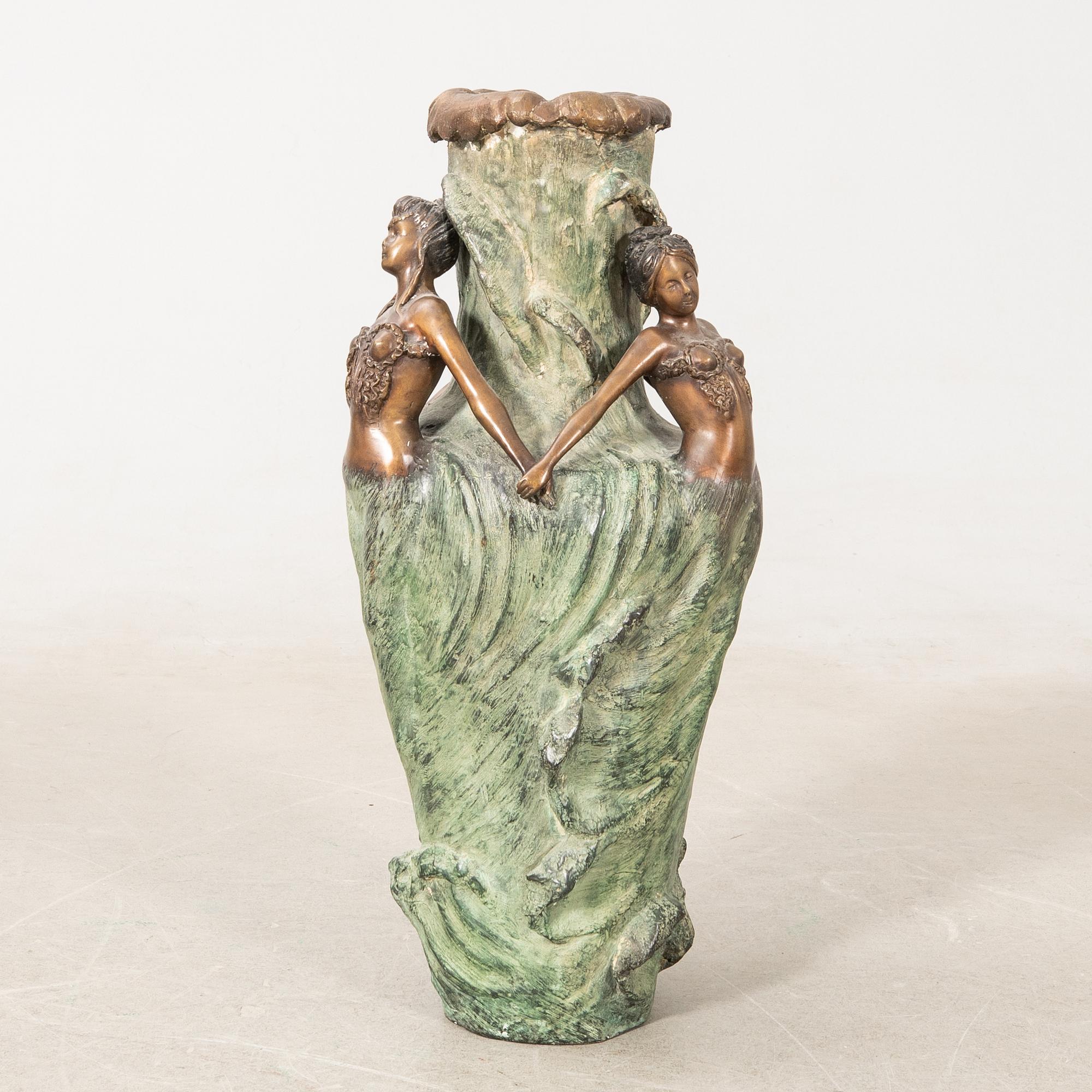 Louis Chalon after the floor vase "Sea sprites or Girls of the waves" Art Nouveau style.