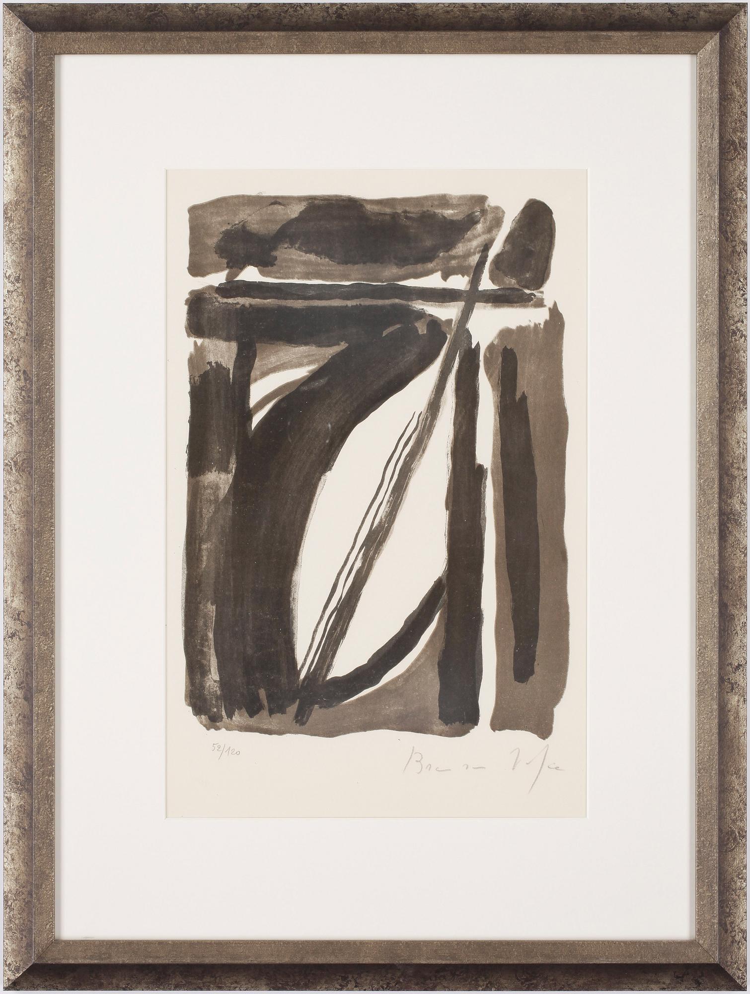 BRAM VAN VELDE, färglitografi, signerad o numrerad 52/120.