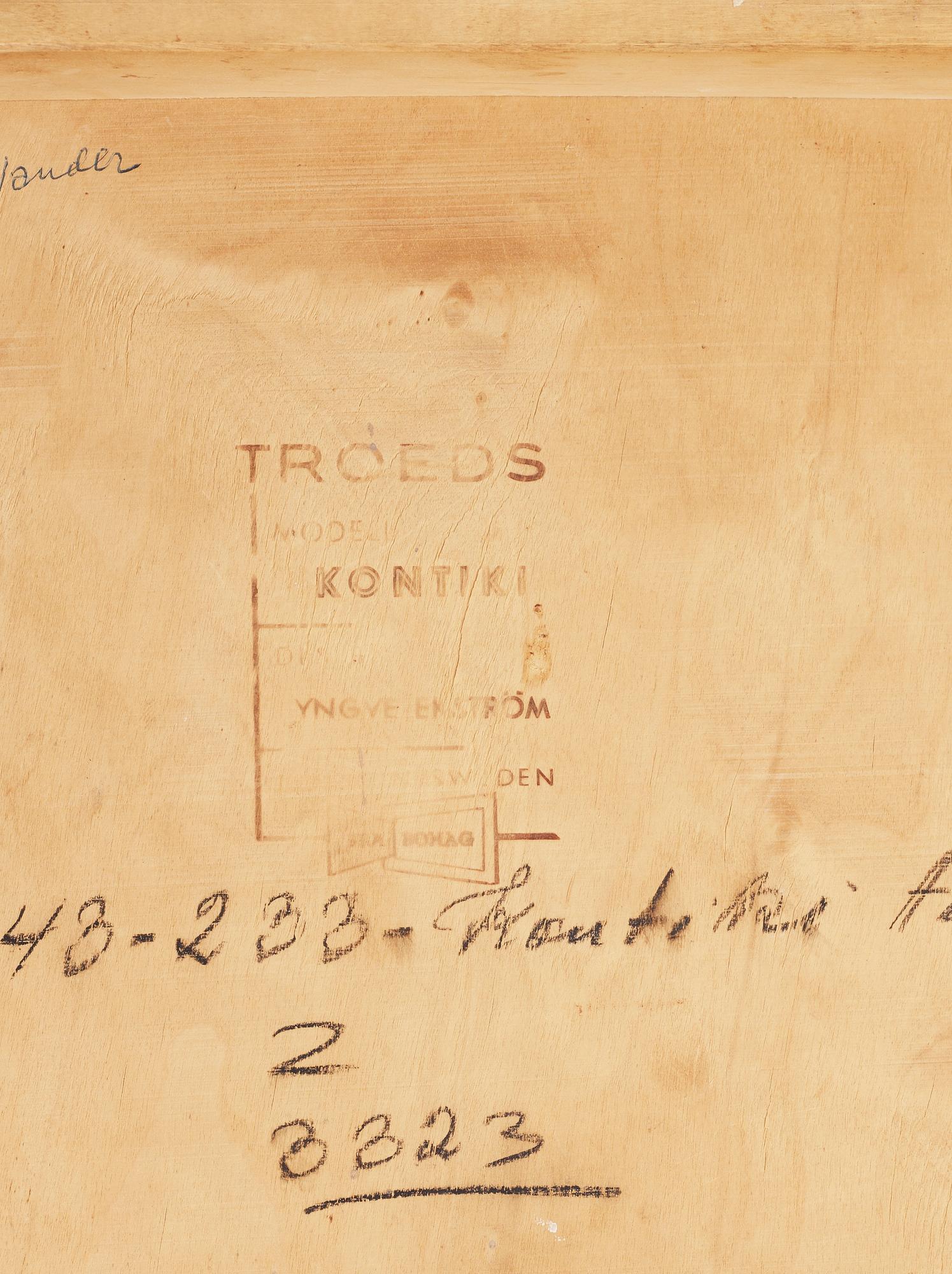 MATGRUPP, 5 delar, "Kontiki", Troeds, design Yngve Ekström.