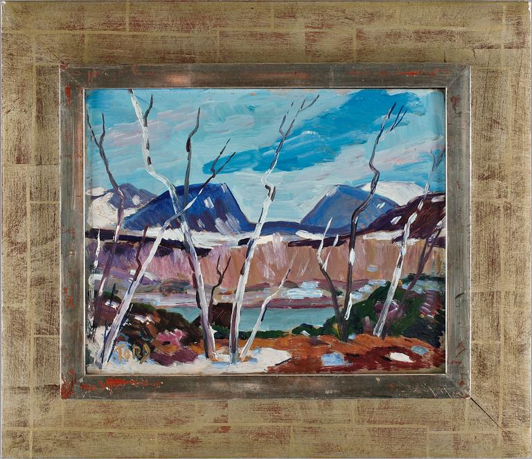 TORD och KJELL LEANDER-ENGSTRÖM, 4 st, olja på pannå.