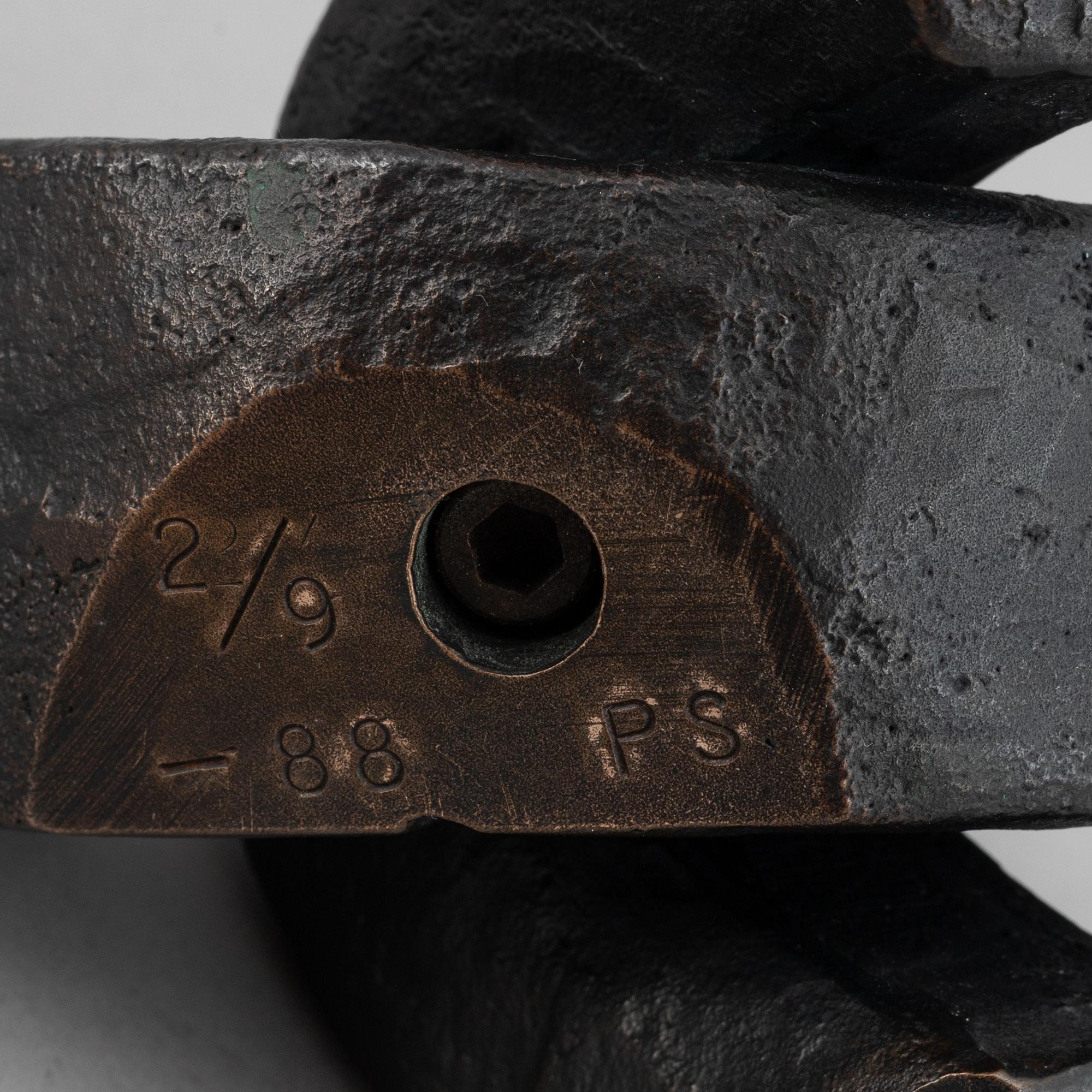 Pål Svensson, skulptur, brons, 1988, signerad 2/9.