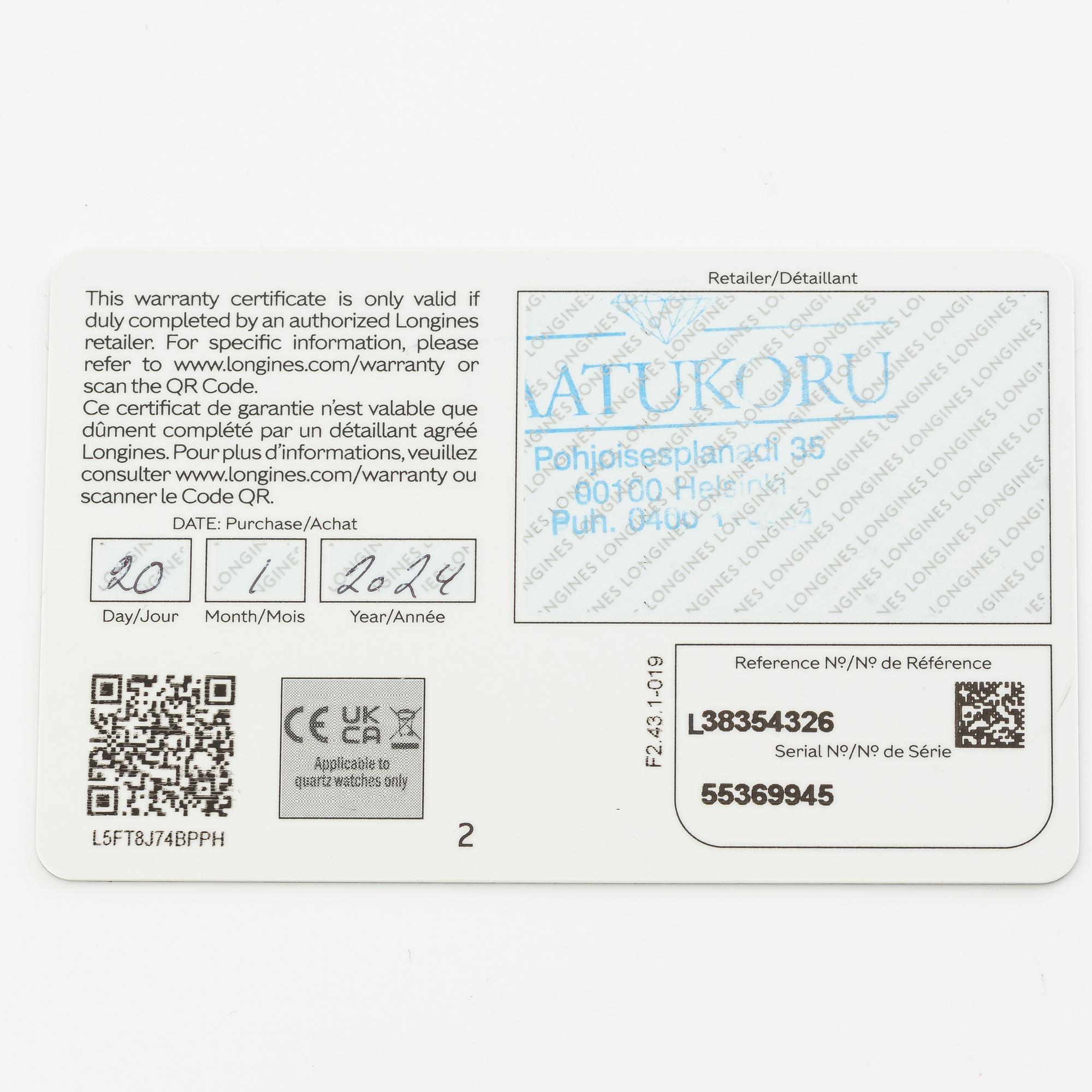 Longines, Conquest Chronograph, wristwatch, 42 mm.