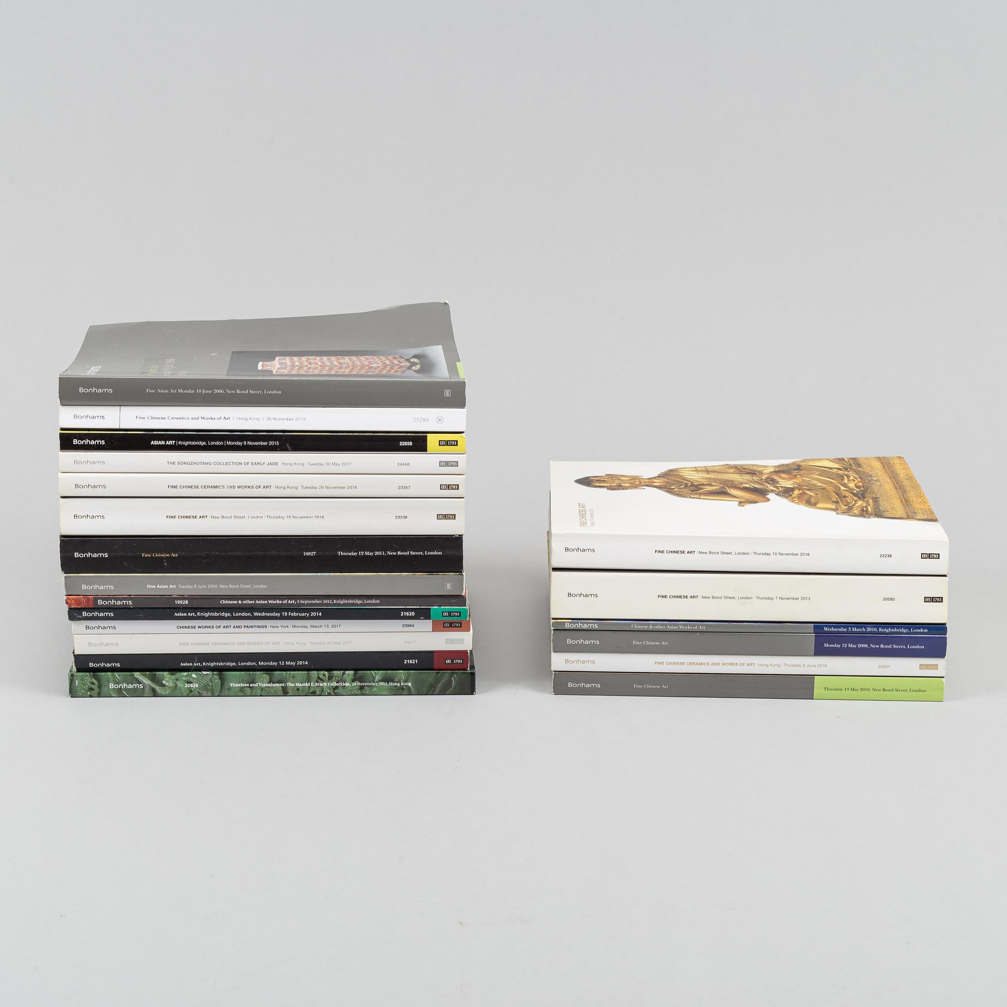 A group of 20 Bonhams auction catalogues from various locations, 2004-2009.