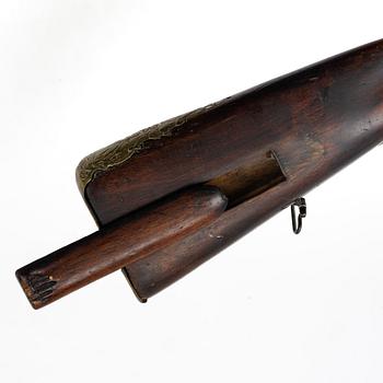 Percussion gun, converted from flintlock, Sweden, 18th century.