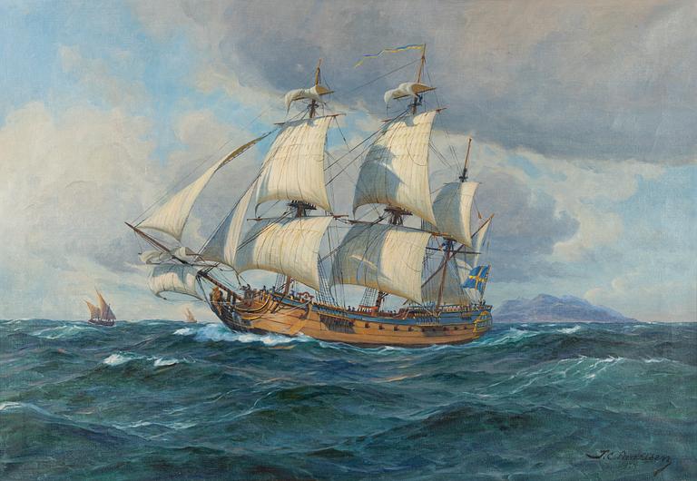 Jens Christian Andresen, oil on canvas, signed. dated 1937.