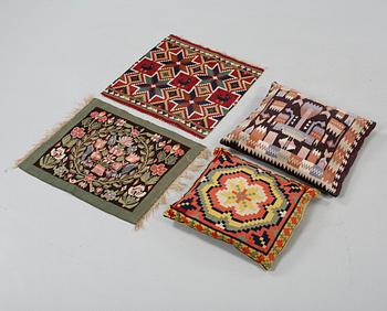 KUDDAR, 2 st samt VÄVNADER, 2 st, 1900-talets första hälft.