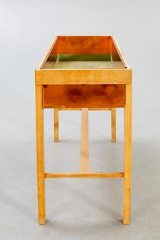 Flower table, oak and copper, Denmark, 1960s.