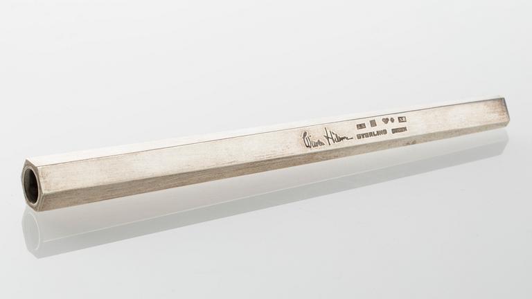 CIGARETTMUNSTYCKE, Wiwen Nilsson, Lund 1948, silver, vikt ca 40 g.