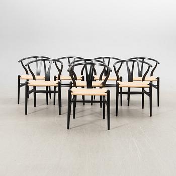 Hans J. Wegner, chairs, 8 pcs., "Y-chair", model CH-24, Carl Hansen & Søn, Denmark.