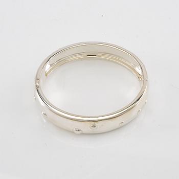 Montblanc, bracelet and ring, silver.