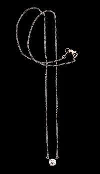 COLLIER, 18K vitguld, briljantslipad diamant ca 0.51 ct.