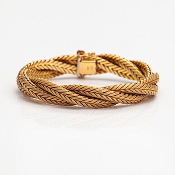 Armband, 14K guld. Finska importstämplar 1972.