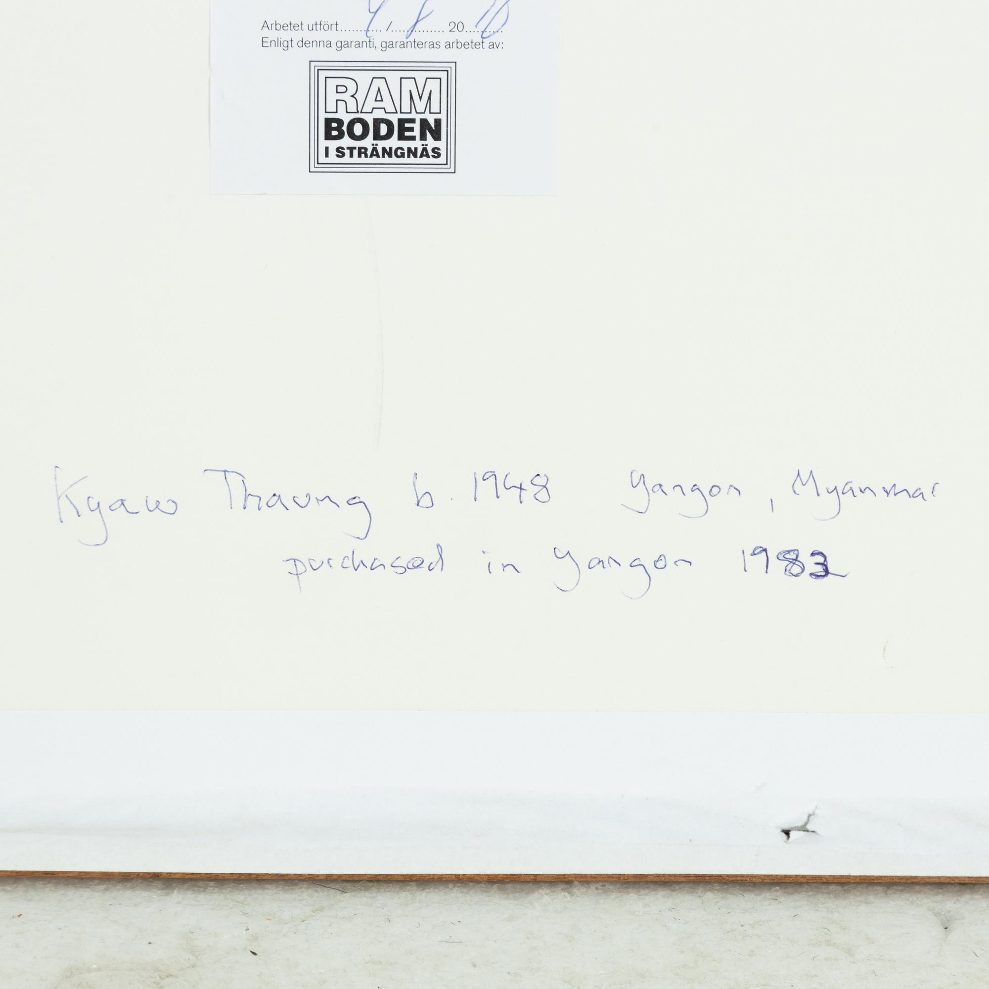 Kyaw Thaung, 'Ox-cart'.