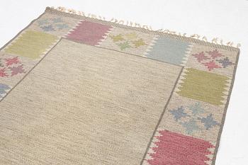 Rug, röllakan, signed BA, approx. 245 x 171 cm.