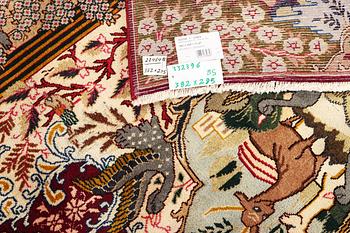 A Kashmar carpet, c. 382 x 295 cm.