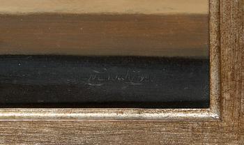 Nadine Lundahl, Nature morte med gula plommon.