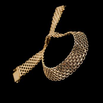 COLLIER, 18 k guld, EWA, 1964. Vikt ca 102 g.