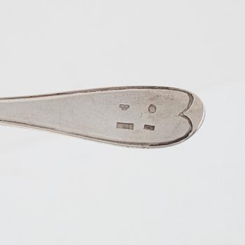 Twenty Swedish Silver Tea- and Coffee Spoons, 19th century.