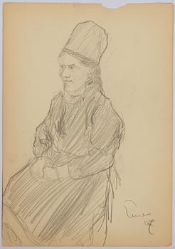 Einar Jolin, "Teodor Torkelsson" Portrait of a Lady verso.