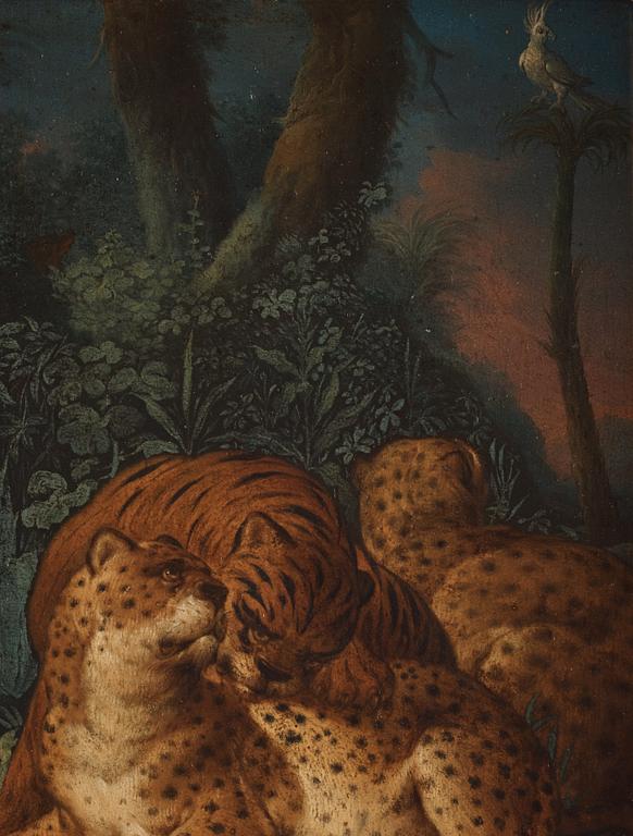 Johann Melchior Roos, Landskap med björnar/leoparder, ett par.